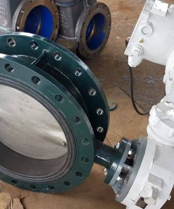 ประตูน้ำลิ้นปีกผีเสื้อติดตั้งหัวขับไฟฟ้า Rubber Lined Butterfly Valve or Rubber seat Butterfly Valve with Electric Actuator