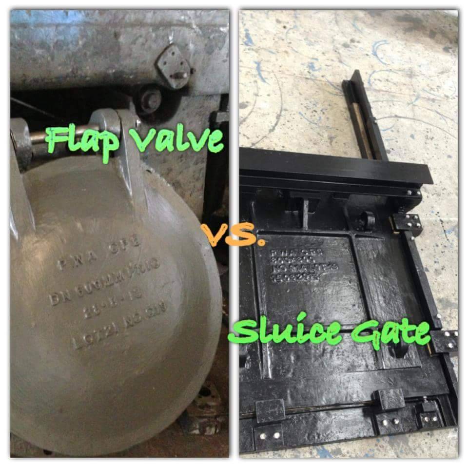 ป้องกันน้ำท่วม ควรเลือกอะไรดี Flap Valve vs Sluice Gate